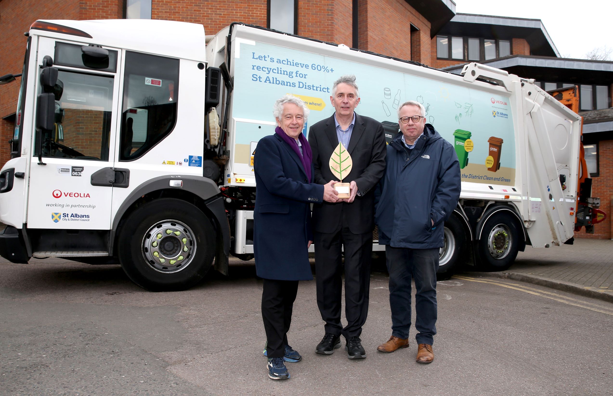 St Albans City and District Council Receives Recycling League Champions Trophy St Albans City